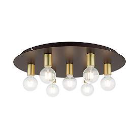 Image4 of Hillview 7 Light Bronze Flush Mount more views