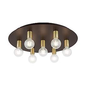 Image5 of Hillview 7 Light Bronze Flush Mount more views