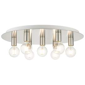 Image2 of Hillview 7 Light Brushed Nickel Flush Mount
