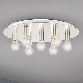 Image1 of Hillview 7 Light Brushed Nickel Flush Mount