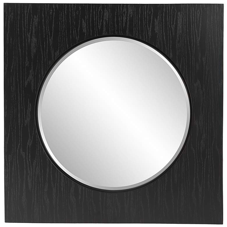 Image 1 Hillview Black Stain 40" Square Oversized Wall Mirror