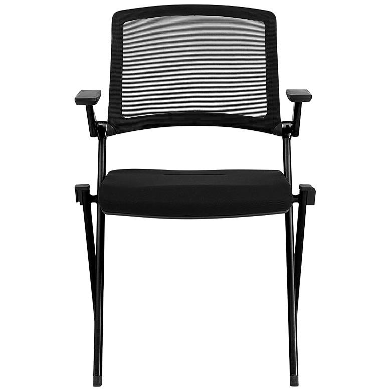 Image 6 Hilma Black Foldable Stacking Visitor Chairs Set of 2 more views