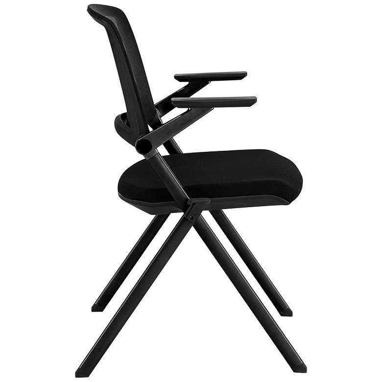Image 7 Hilma Black Foldable Stacking Visitor Chairs Set of 2 more views