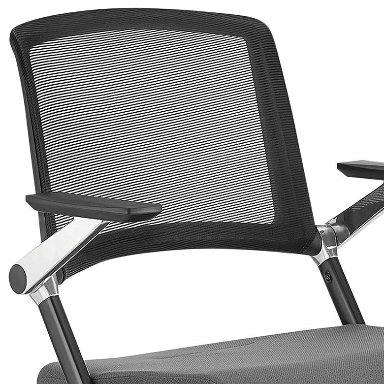 Image 2 Hilma Gray Foldable Stacking Visitor Chairs Set of 2 more views