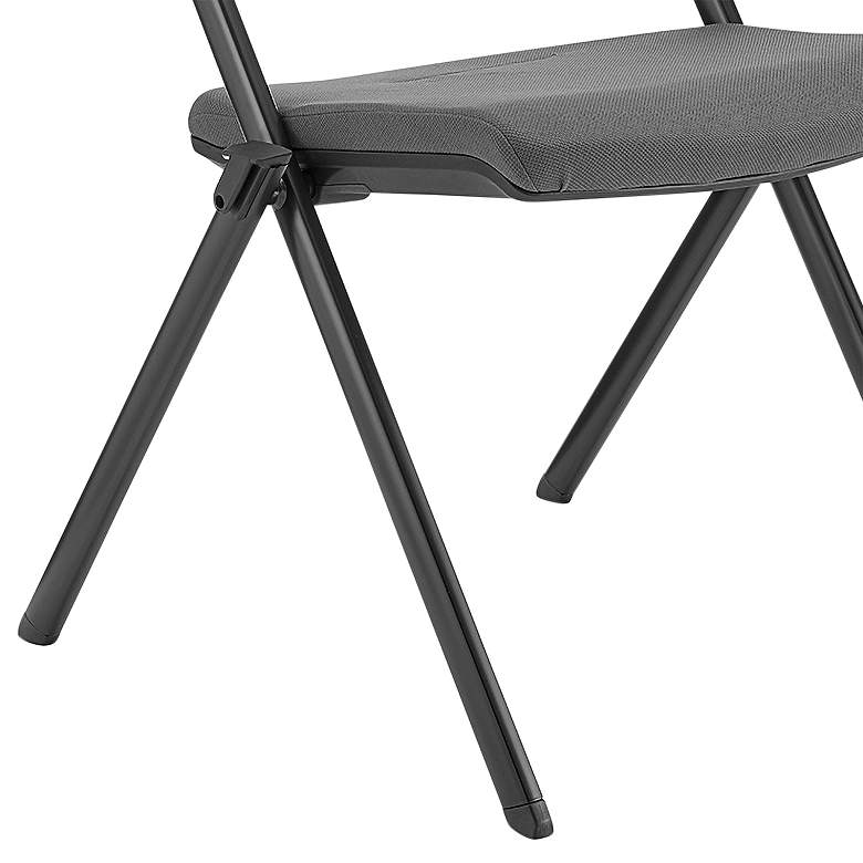 Image 3 Hilma Gray Foldable Stacking Visitor Chairs Set of 2 more views