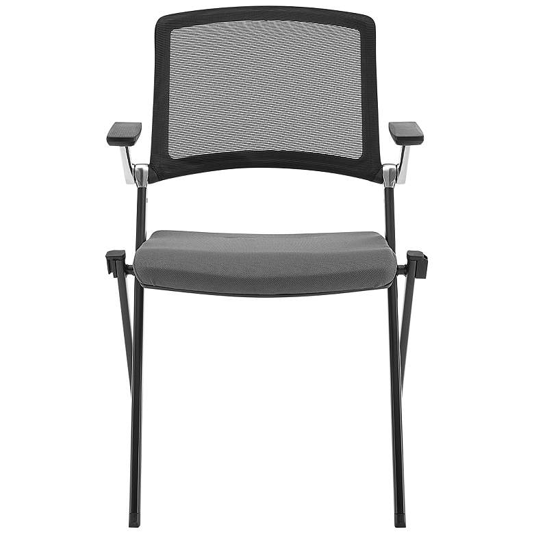 Image 5 Hilma Gray Foldable Stacking Visitor Chairs Set of 2 more views