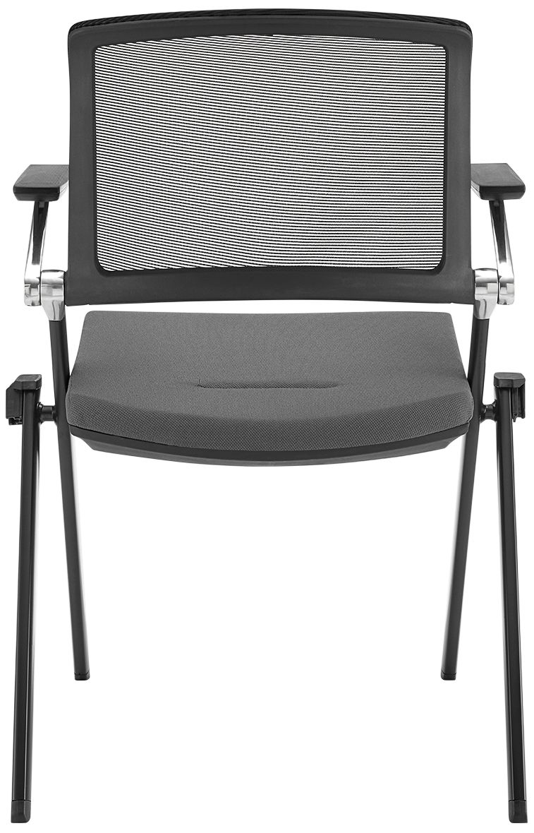 Hilma Gray Foldable Stacking Visitor Chairs Set of 2