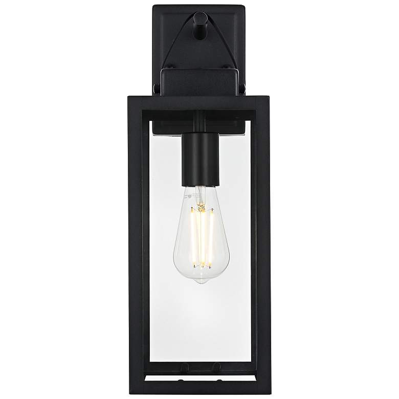 Image 2 Hilton 17 1/2" High Black Outdoor Wall Light