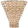 Hilton Head 1-Lt Sconce - French Gold/Natural Seagrass