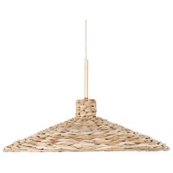 Hilton Head 5-Lt Large Pendant - French Gold/Natural Seagrass