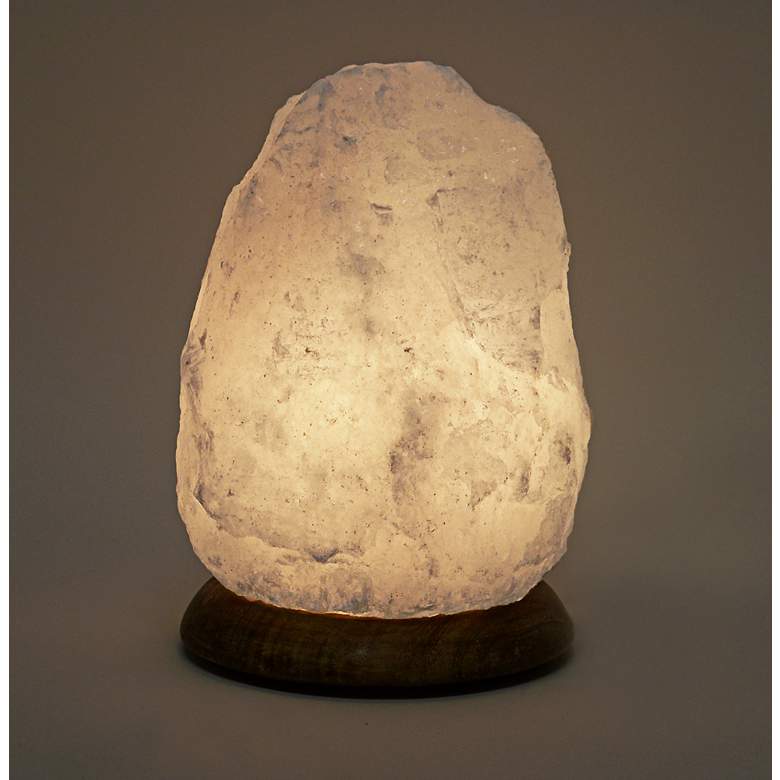 Image 1 Himalayan White Salt Crystal 8"H Small Stone Accent Lamp