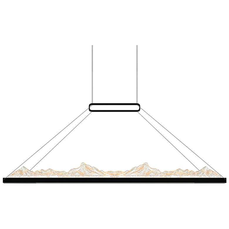 Image 2 Himalayas 48" Wide Black LED Pendant Light w/ Clear Crystal more views