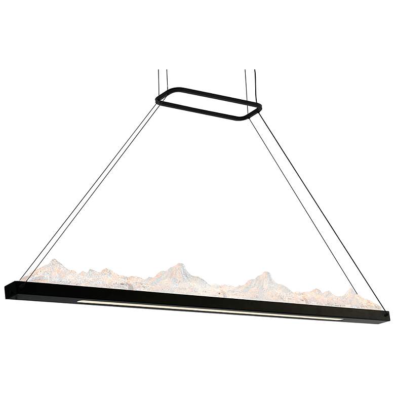 Image 3 Himalayas 48" Wide Black LED Pendant Light w/ Clear Crystal more views