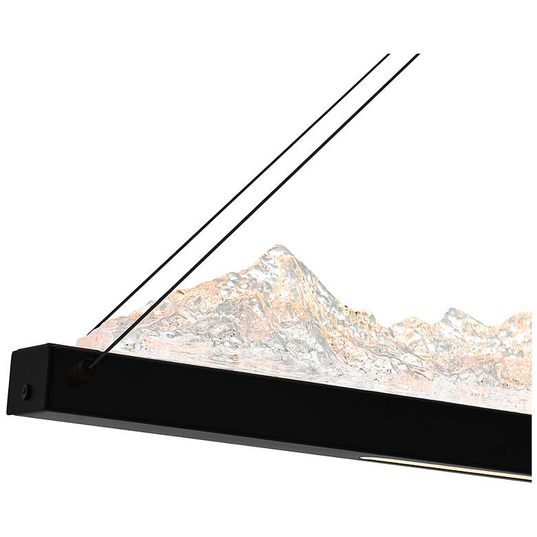 Image 4 Himalayas 48" Wide Black LED Pendant Light w/ Clear Crystal more views