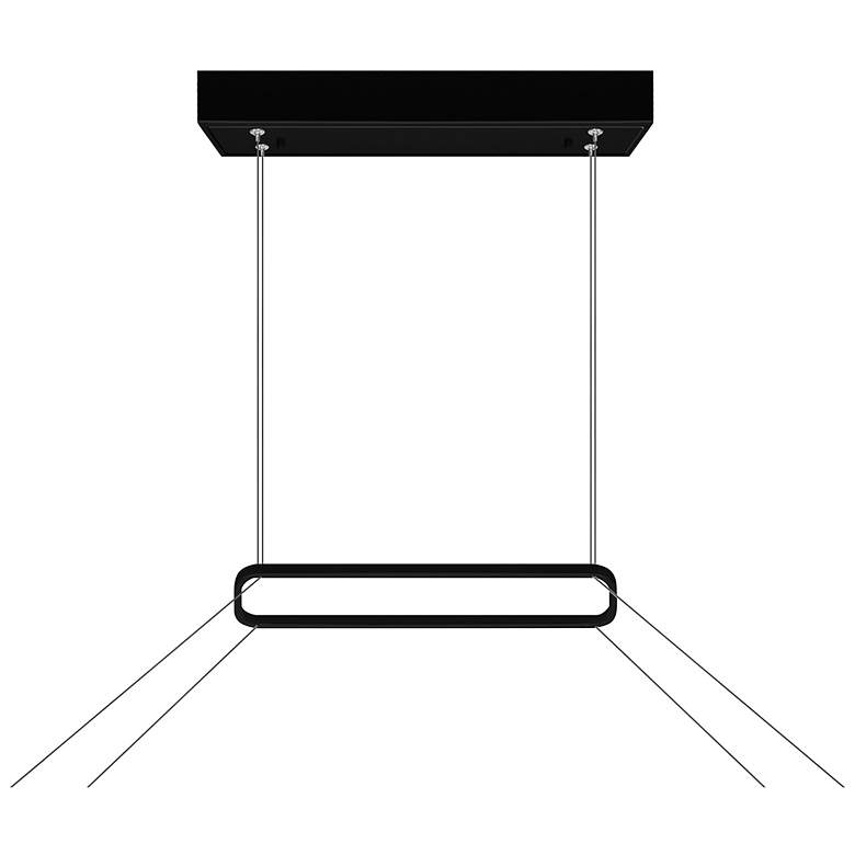 Image 6 Himalayas 48" Wide Black LED Pendant Light w/ Clear Crystal more views