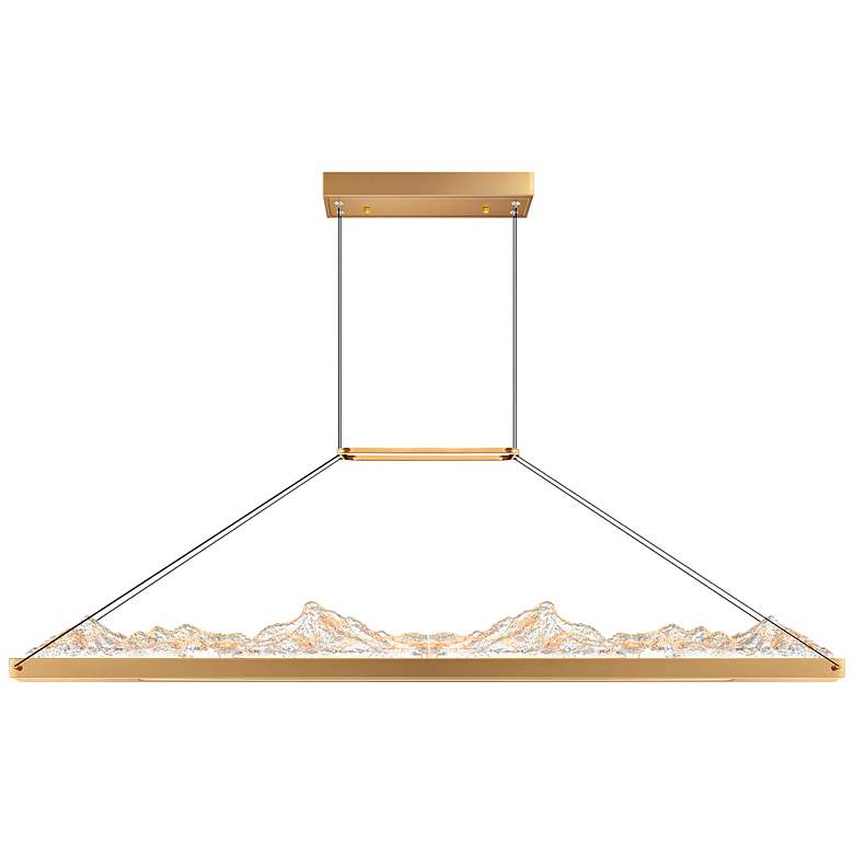 Image 1 Himalayas 48" Wide Brass LED Linear Pendant