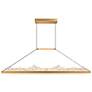 1_Himalayas 48" Wide Brass LED Linear Pendant