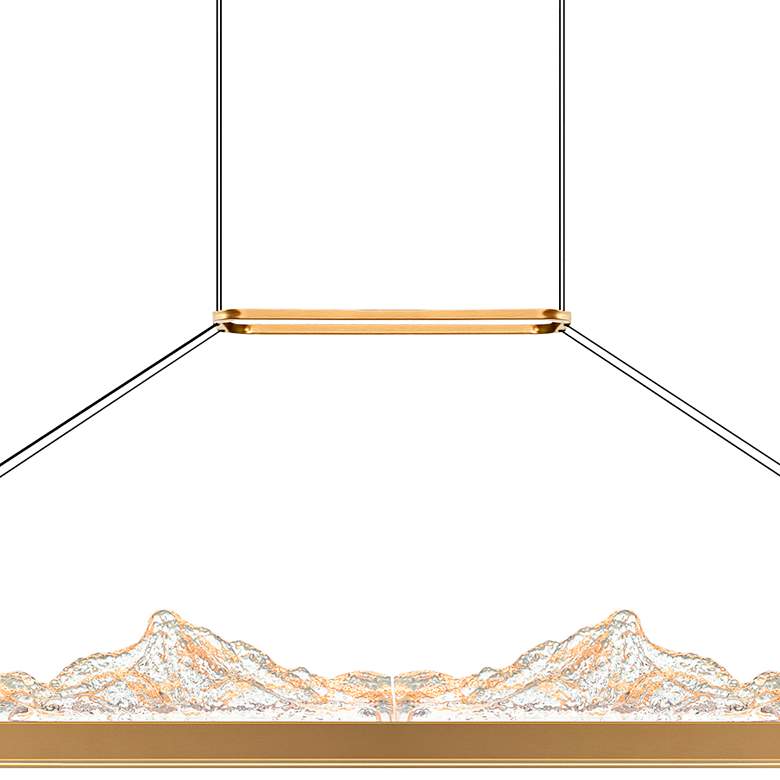 Image 2 Himalayas 48" Wide Brass LED Linear Pendant more views