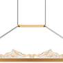 2_Himalayas 48" Wide Brass LED Linear Pendant more views
