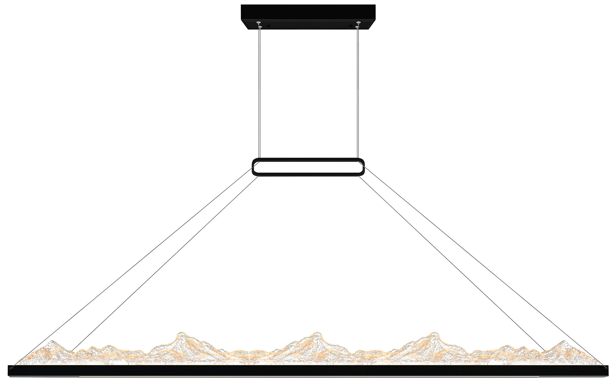 Himalayas 62" Wide Black LED Linear Pendant