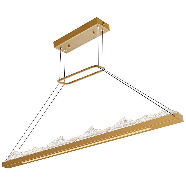 Image 3 Himalayas 62" Wide Brass LED Pendant Light more views