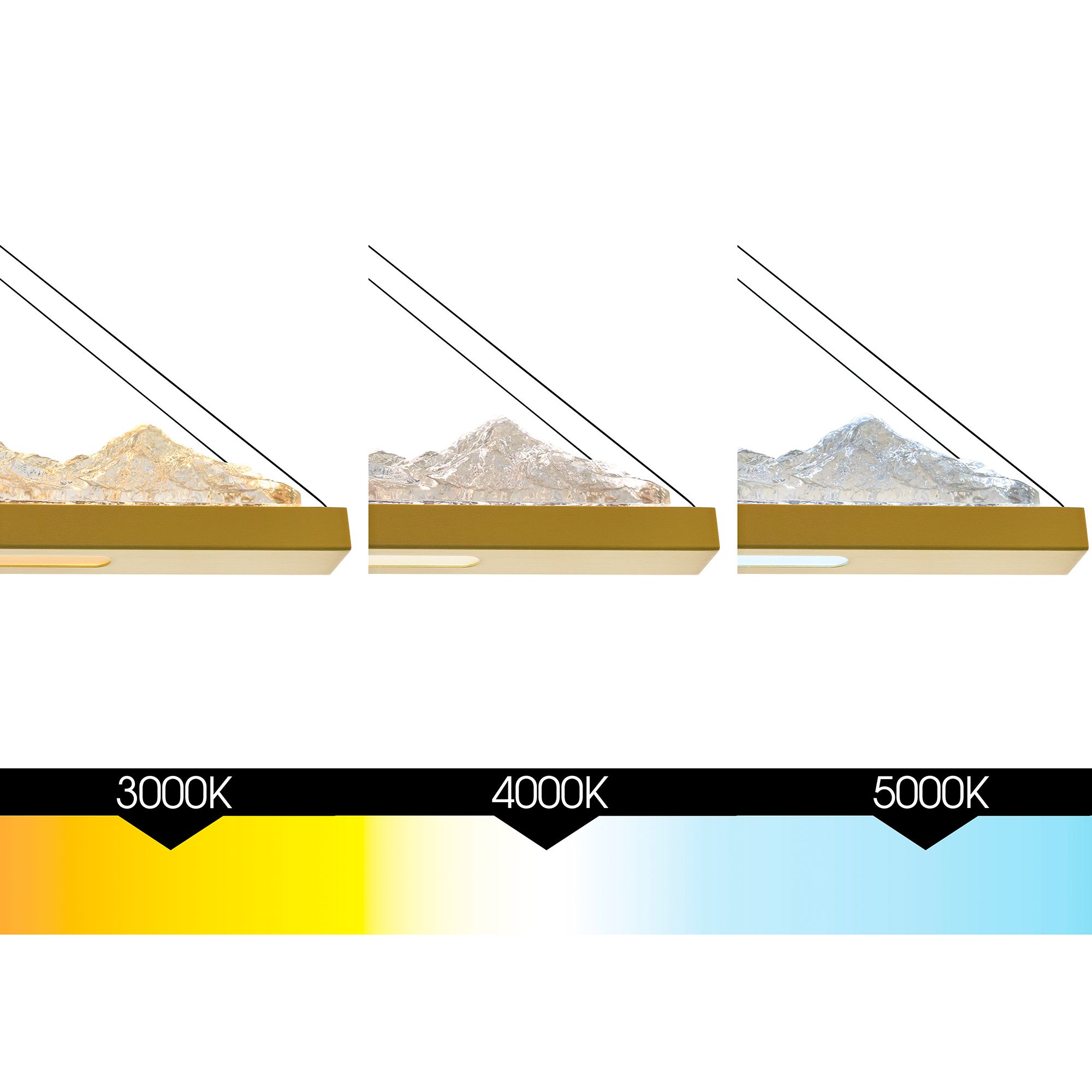 Himalayas 62" Wide Brass LED Pendant Light