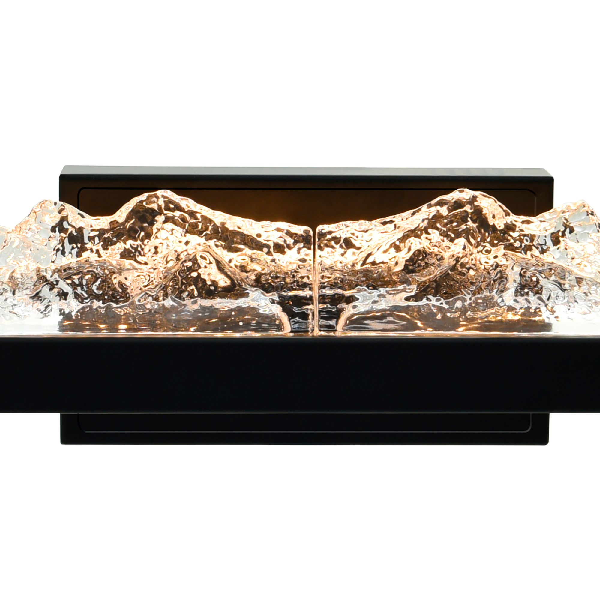 Image 5 Himalayas Integrated LED 26in Black Vanity Light with Handcrafted Glass more views