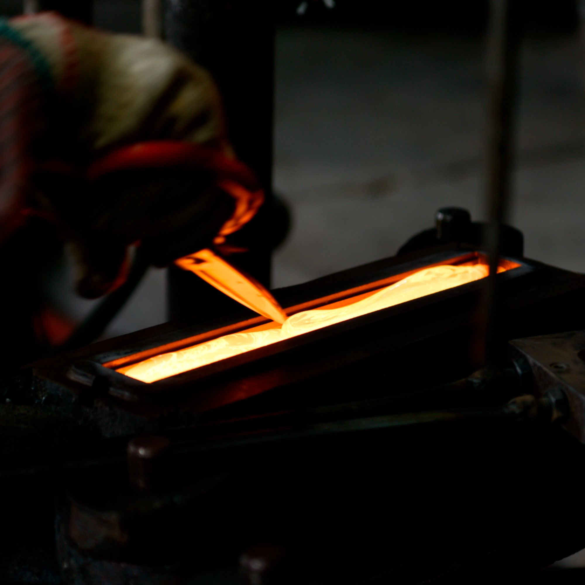 Himalayas Integrated LED 26in Black Vanity Light with Handcrafted Glass