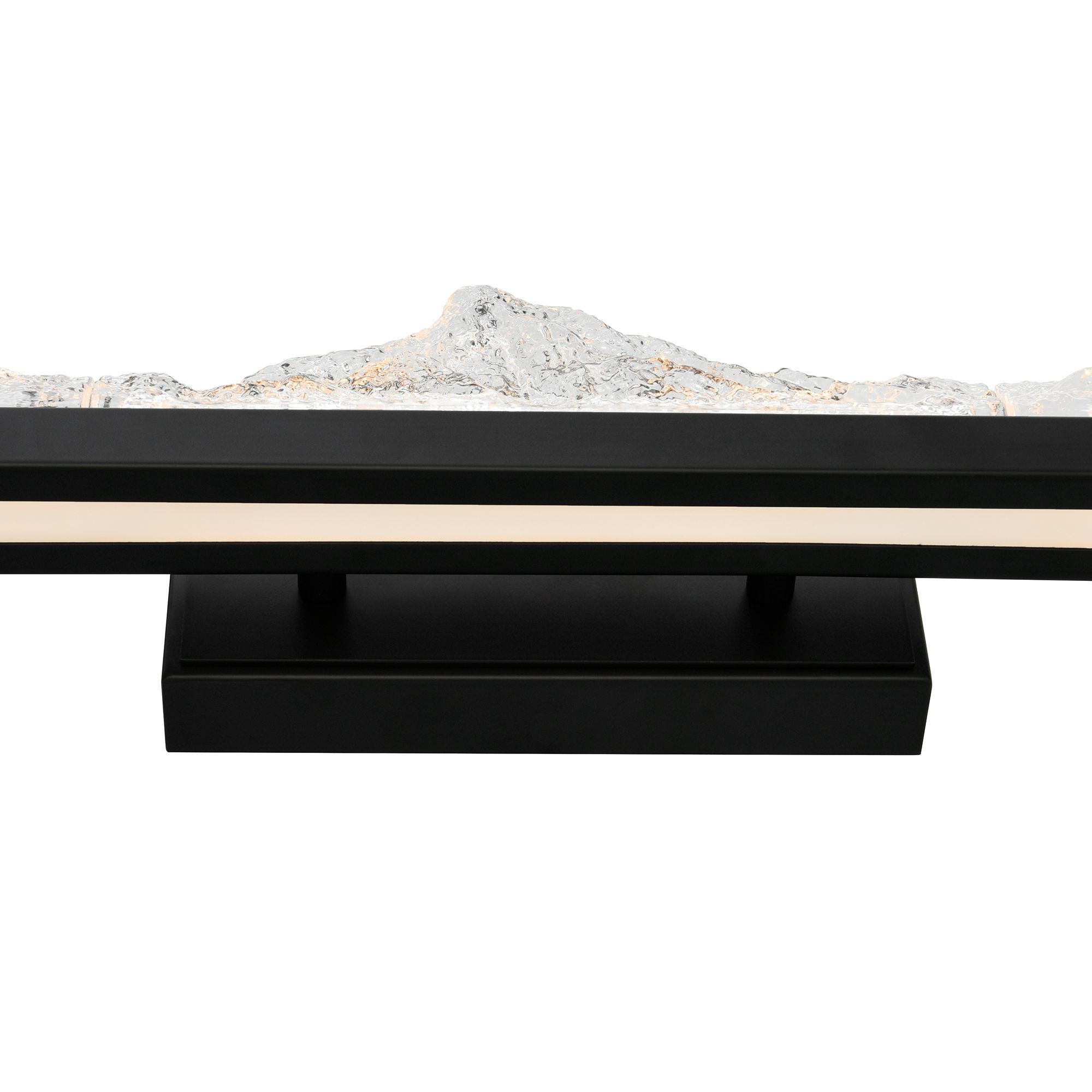 Image 6 Himalayas Integrated LED 36in Black Vanity Light with Handcrafted Glass more views