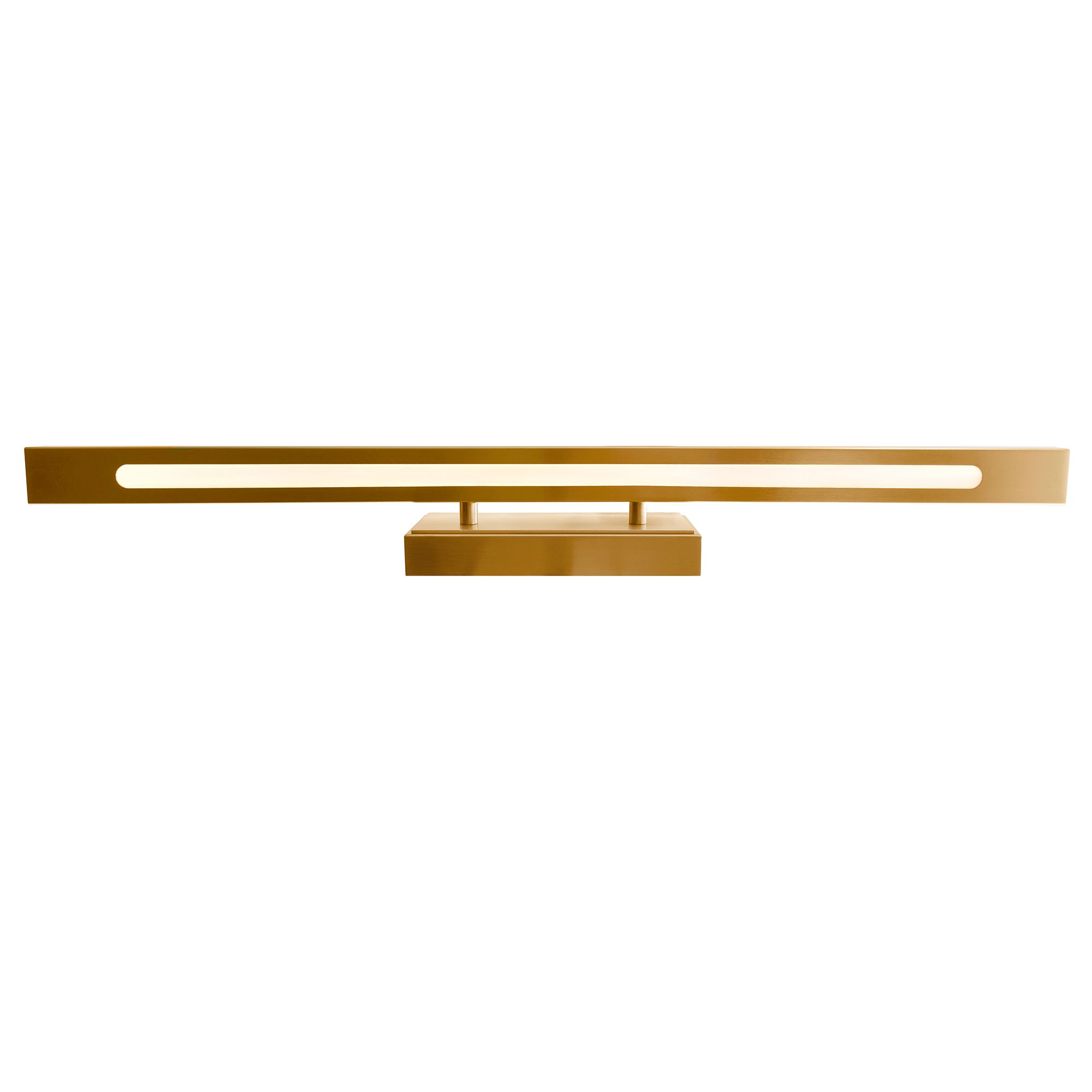 Image 4 Himalayas Integrated LED 36in Brass Vanity Light with Handcrafted Glass more views