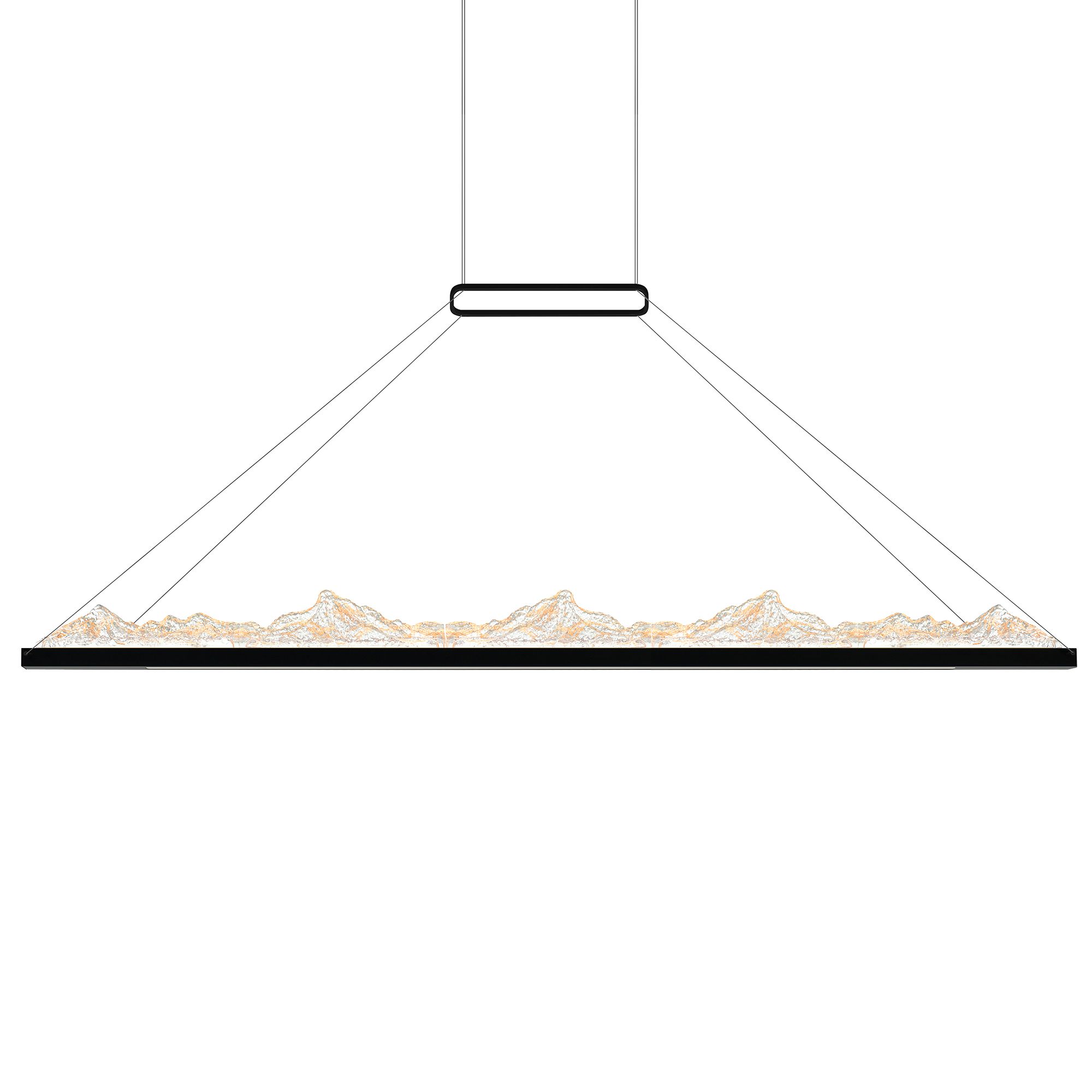 Image 2 Himalayas Integrated LED 62in Black Chandelier with Handcrafted Glass more views