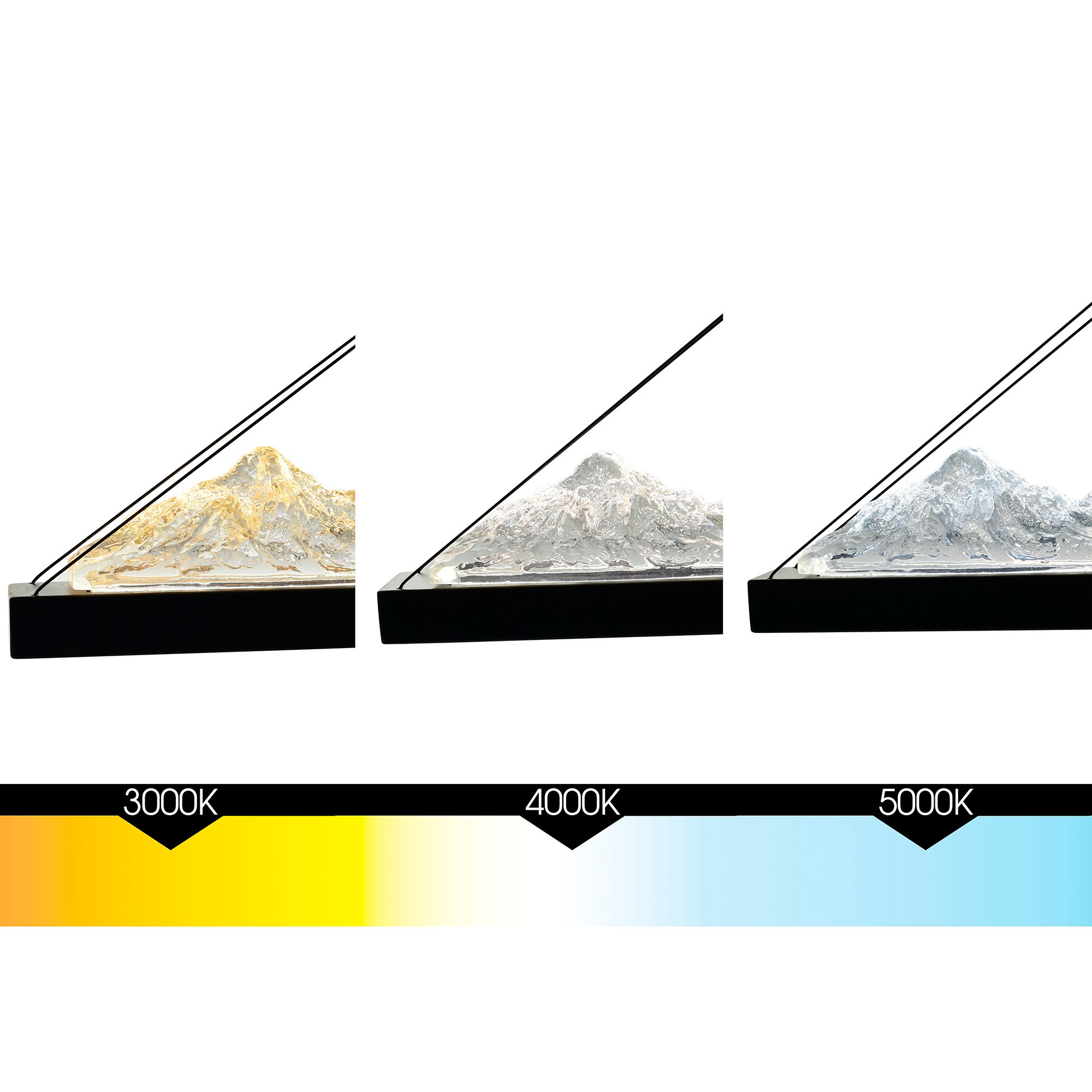 Image 7 Himalayas Integrated LED 62in Black Chandelier with Handcrafted Glass more views