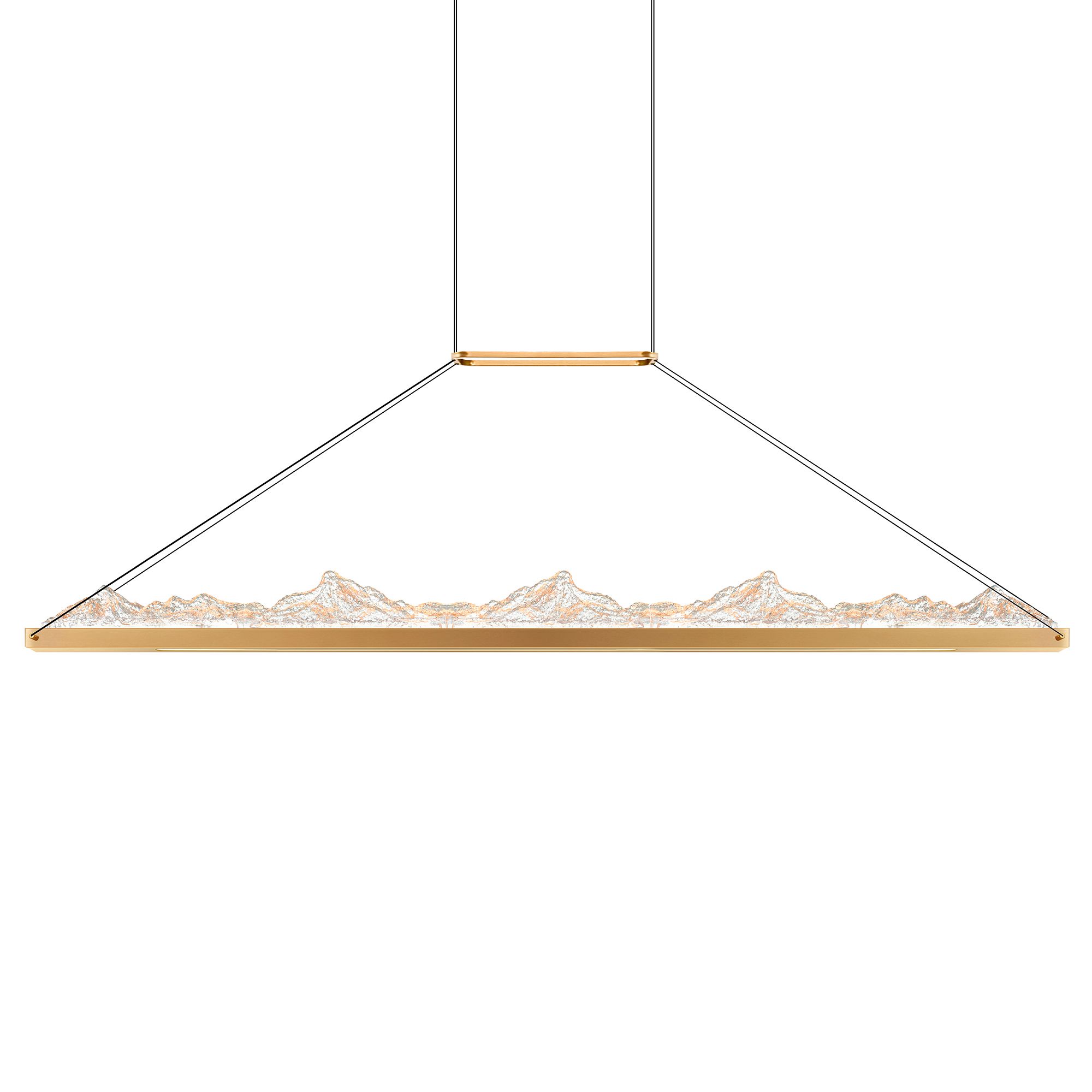 Image 2 Himalayas Integrated LED 62in Brass Chandelier with Handcrafted Glass more views
