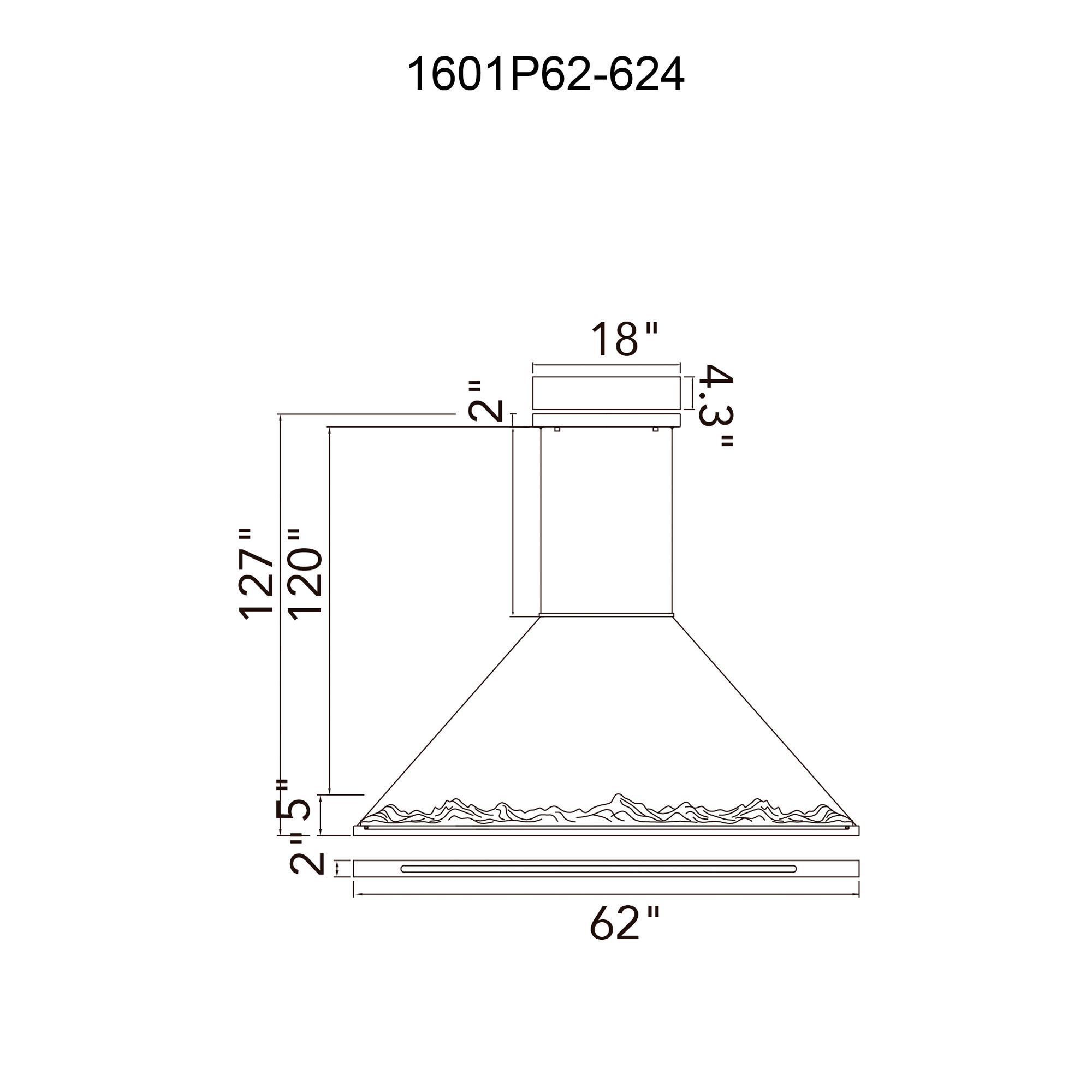 Image 7 Himalayas Integrated LED 62in Brass Chandelier with Handcrafted Glass more views