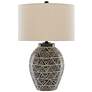 Himba Glossy Black and Sand Terracotta Table Lamp