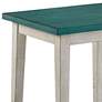 Himian 19 3/4"W Light Green Antique White Wood End Table