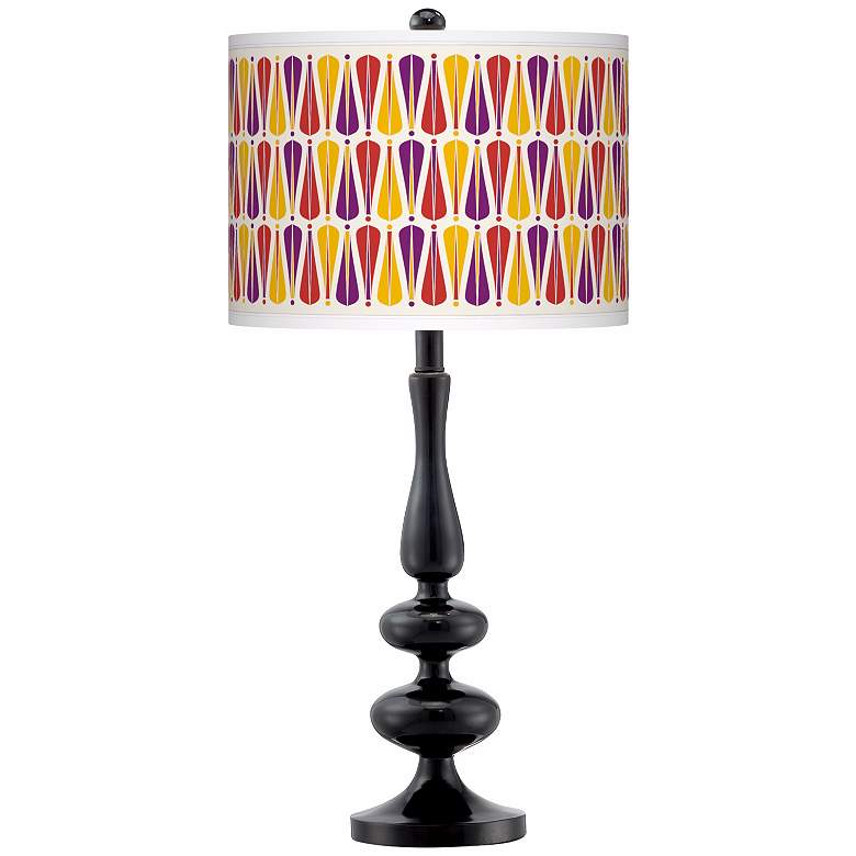 Image 1 Hinder Giclee Paley Black Table Lamp