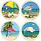 Hindostone Set of 4 Beach Birds Coasters