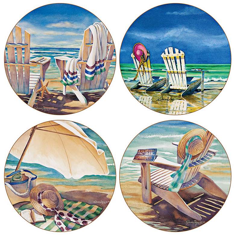 Image 1 Hindostone Set of 4 Beach Time Coasters