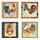 Hindostone Set of 4 Pretty Roosters Coasters