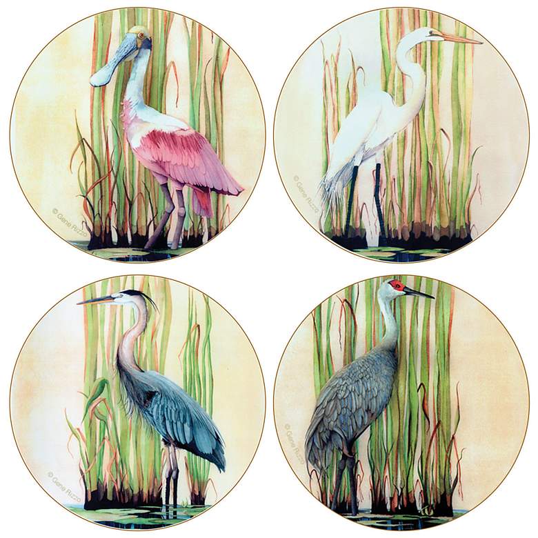Image 1 Hindostone Set of 4 Shore Birds Coasters