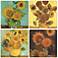 Hindostone Set of 4 Van Gogh Sunflowers Coasters