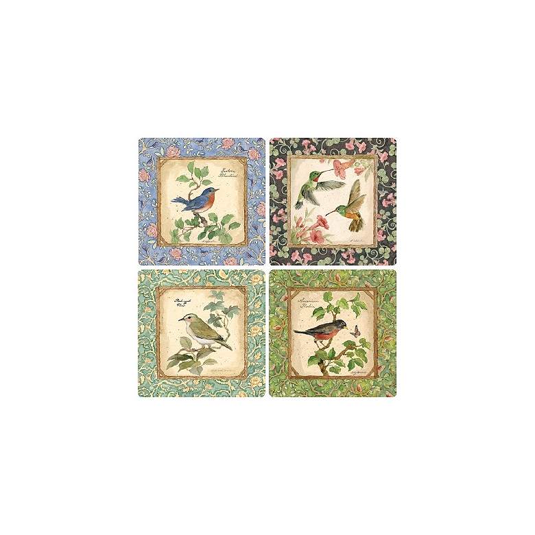 Image 1 Hindostone Set of Four Backyard Birds Coasters