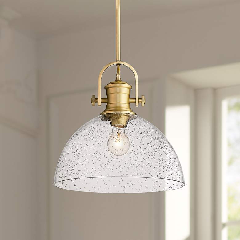 Image 1 Hines 13 1/2" Wide Brushed Champagne Bronze Pendant Light