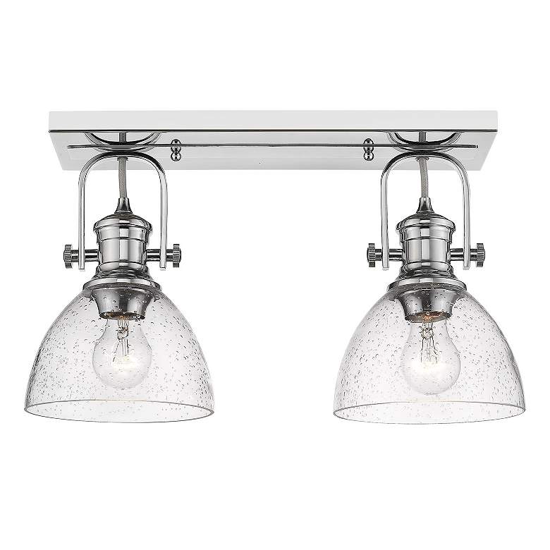 Image 3 Hines 17 7/8" Wide 2-Light Vanity Light in Chrome with Seeded Glass more views