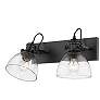 4_Hines 17 7/8" Wide 2-Light Vanity Light in Matte Black with Seeded Gla more views