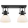 1_Hines 18" Wide Matte Black 2-Light Ceiling Light