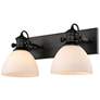 2_Hines 18" Wide Matte Black 2-Light Ceiling Light more views