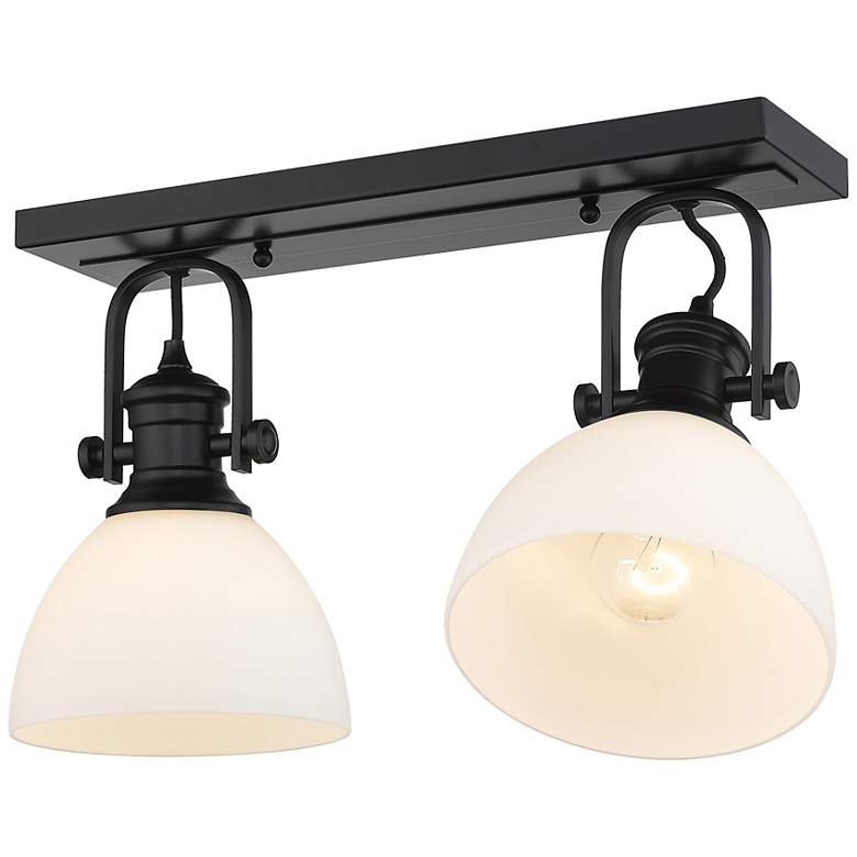 Image 3 Hines 18" Wide Matte Black 2-Light Ceiling Light more views
