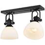 3_Hines 18" Wide Matte Black 2-Light Ceiling Light more views